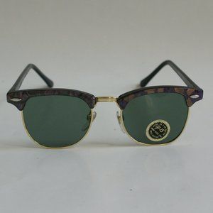 NWT Vintage Soho/Clubman style glass G-15 lens laminated top combo sunglasses